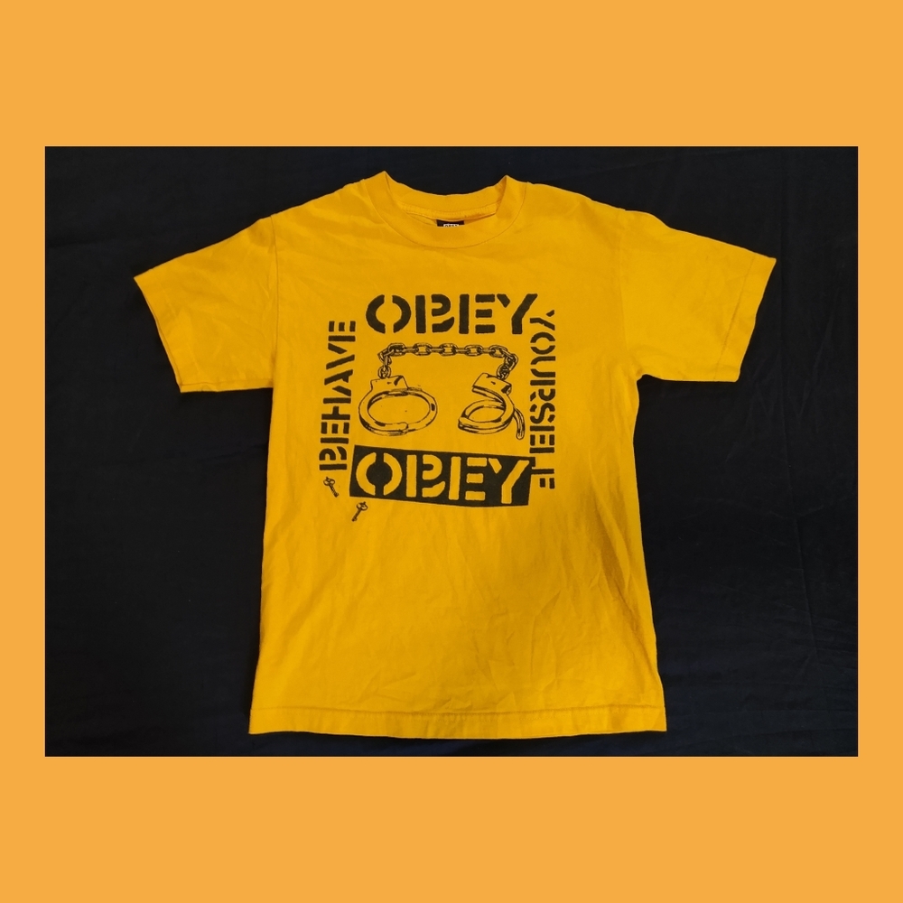 OBEY 'Behave yourself' shirt | Men's Size Small